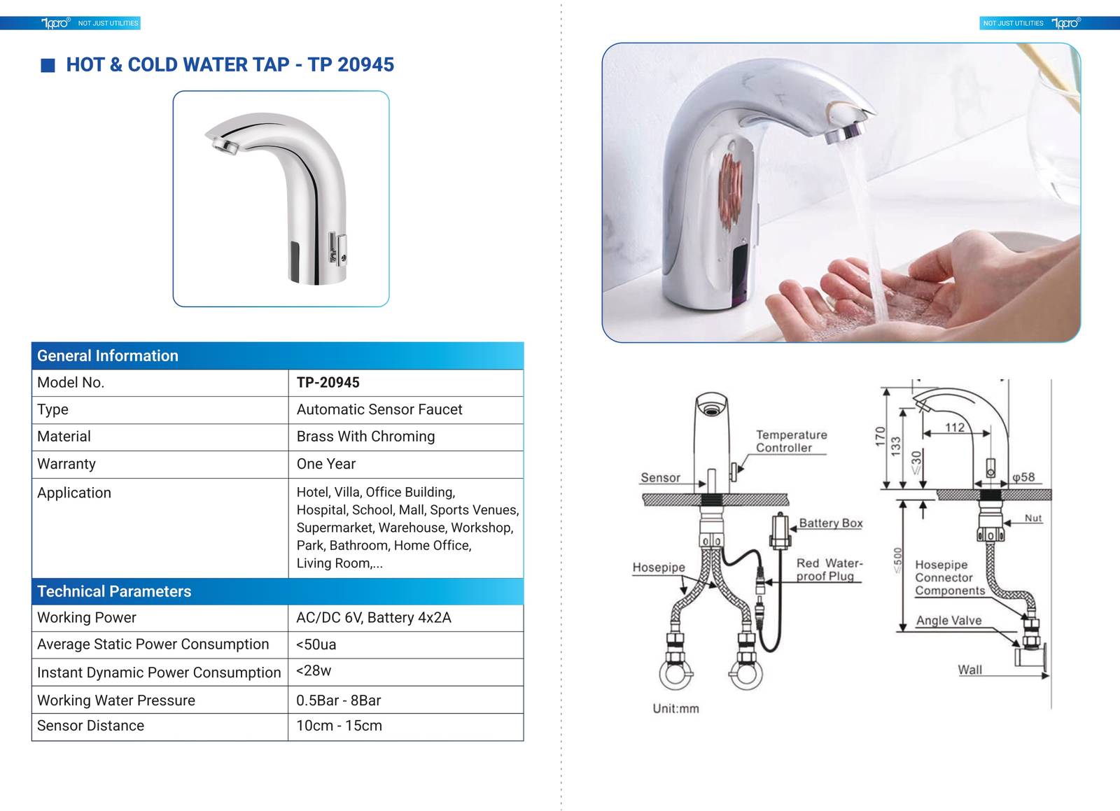 Thiết bị vệ sinh cảm ứng TPPRO Catalogue và Bảng giá mới nhất  /Page 22